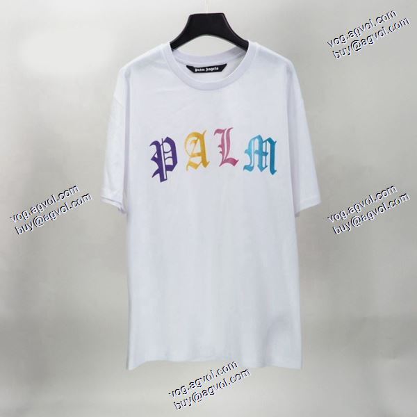 大人のおしゃれに パーム エンジェルス スーパーコピー 2020秋冬 半袖Tシャツ Palm Angels 2色可選 個性的なカラフルなプリントLOGO半袖Tシャツ